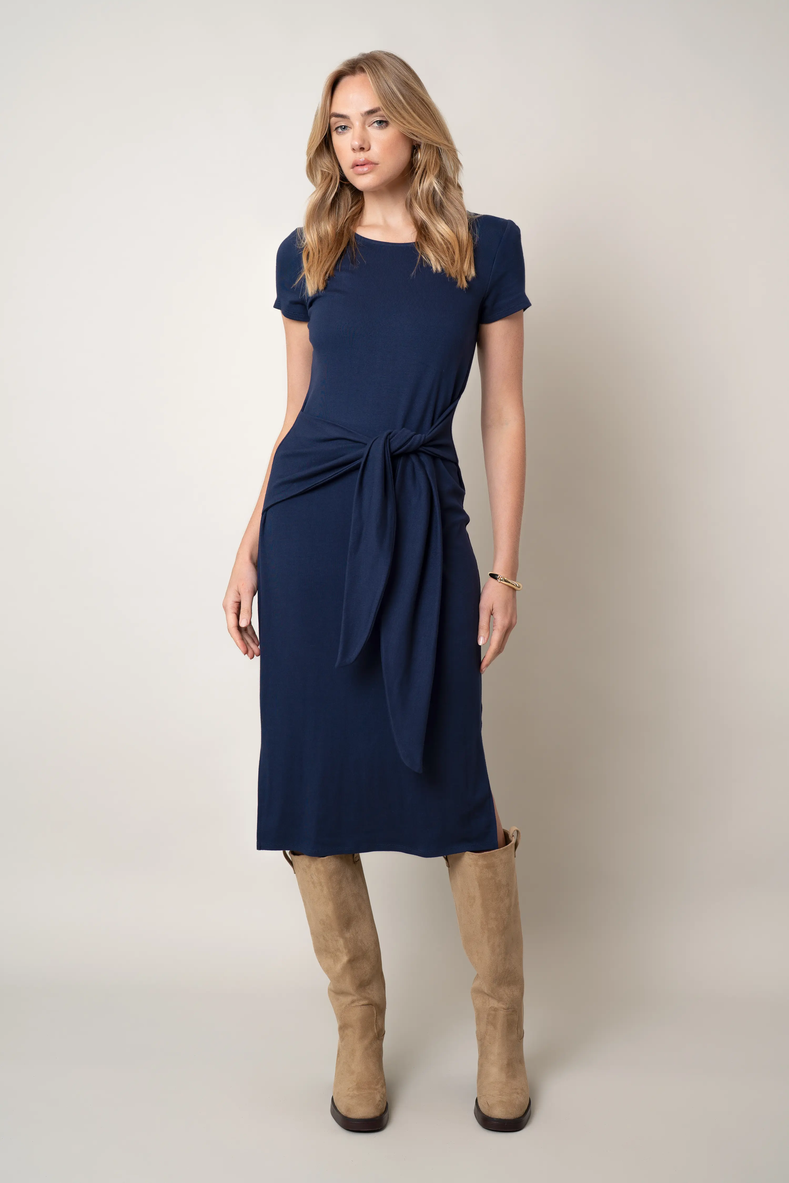 The Knotted Waist Midi Dress - Image 3