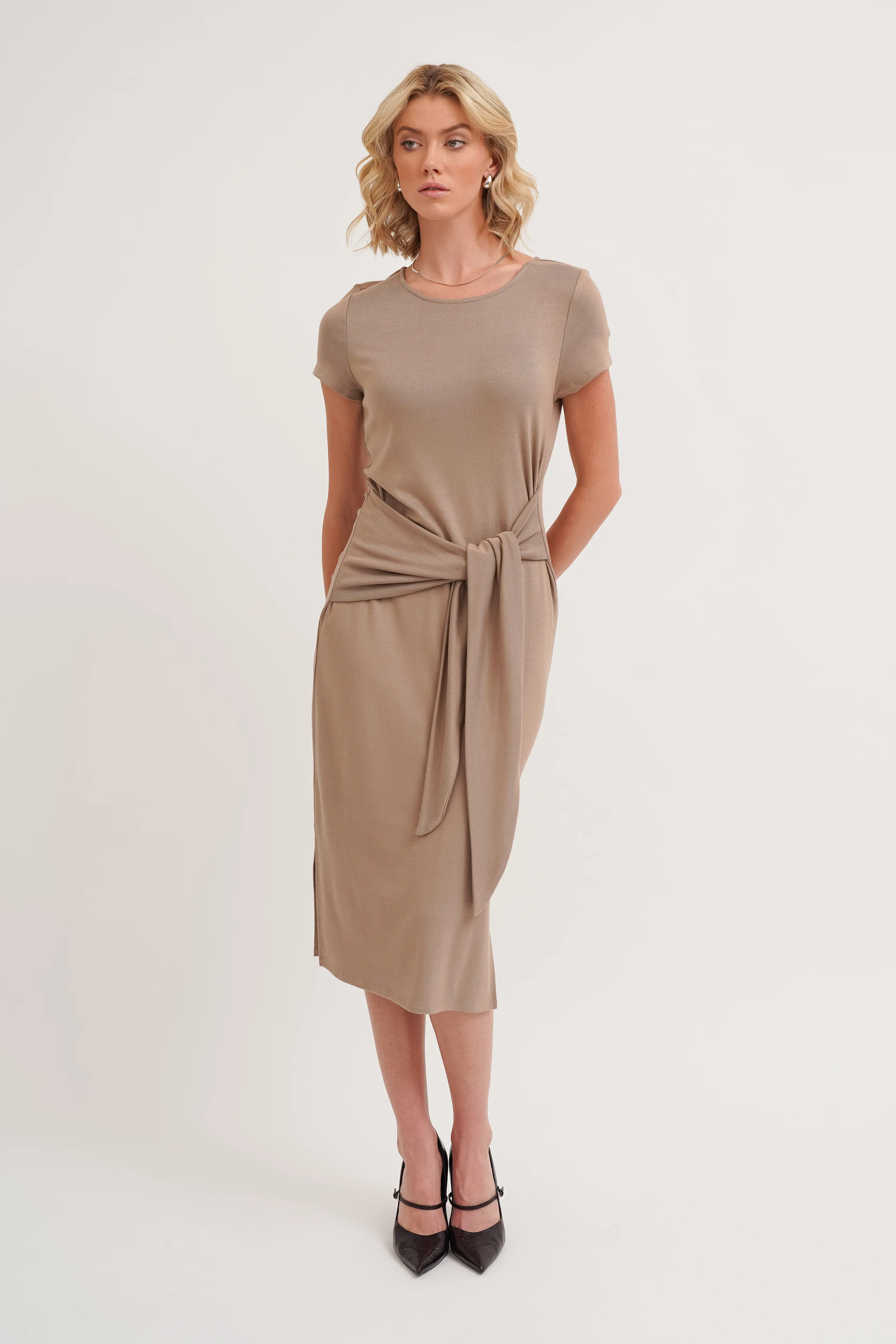 The Knotted Waist Midi Dress - Image 4