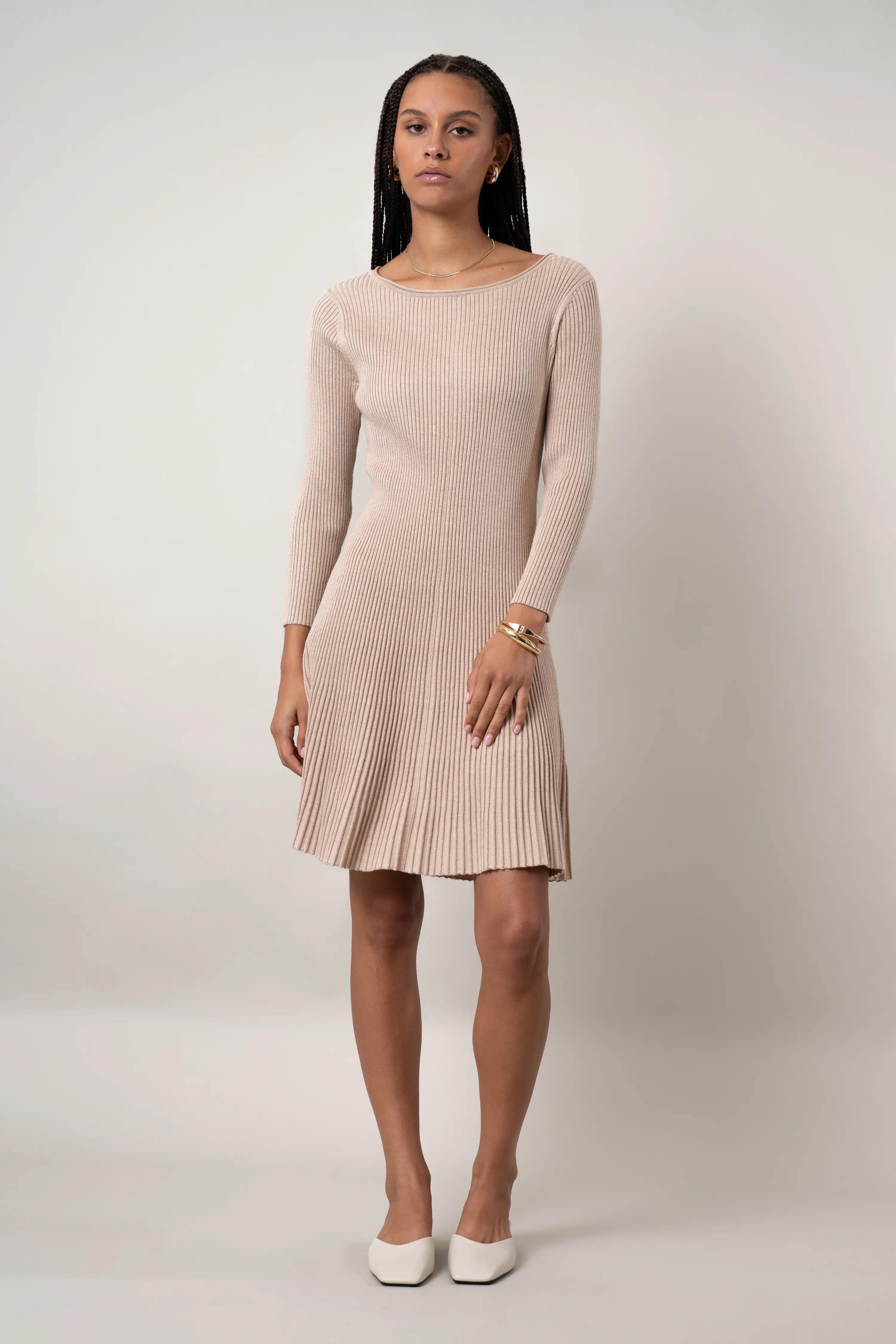 The Pleated Knit Dress - Image 3