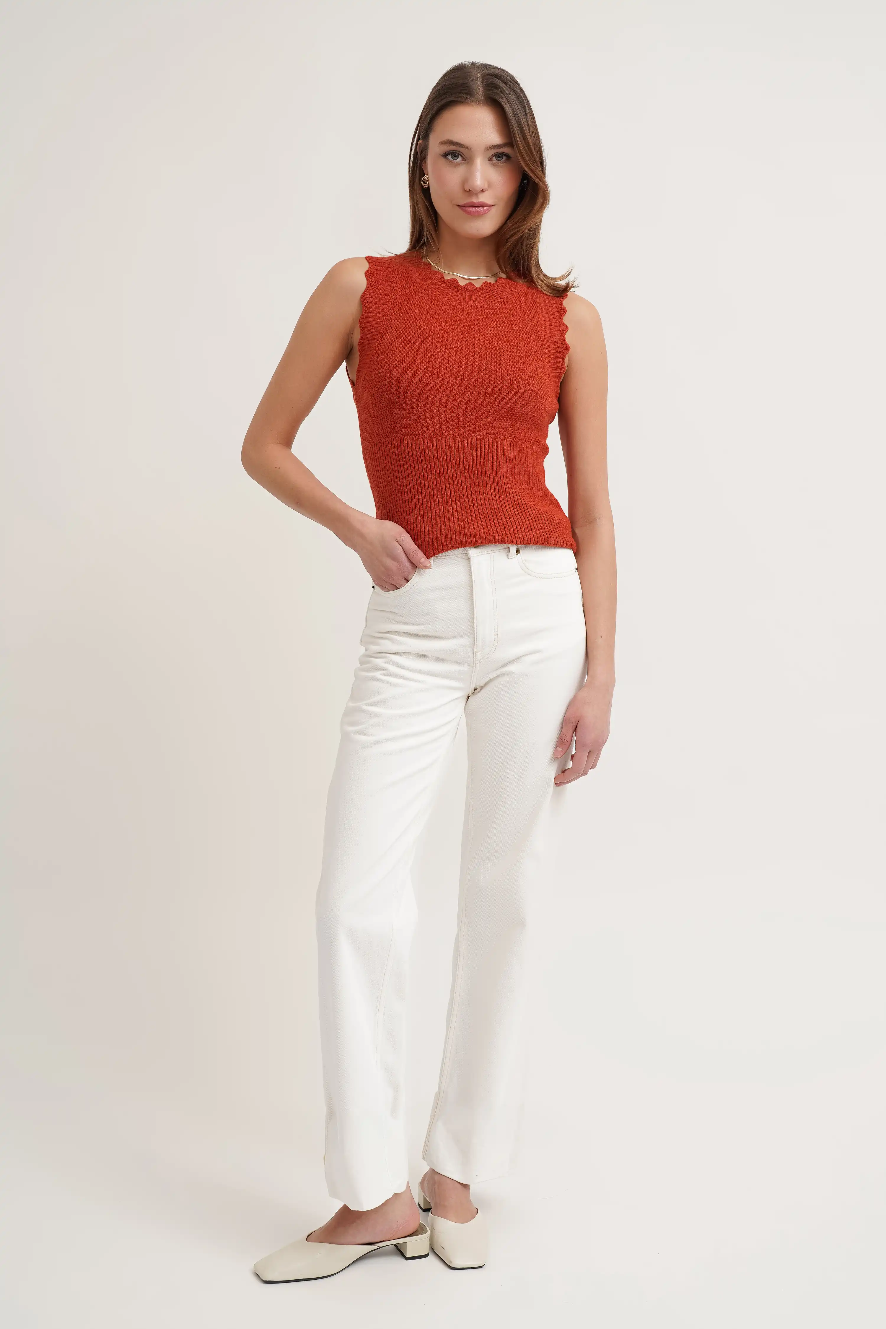 The Textured Sleeveless Sweater - Image 4