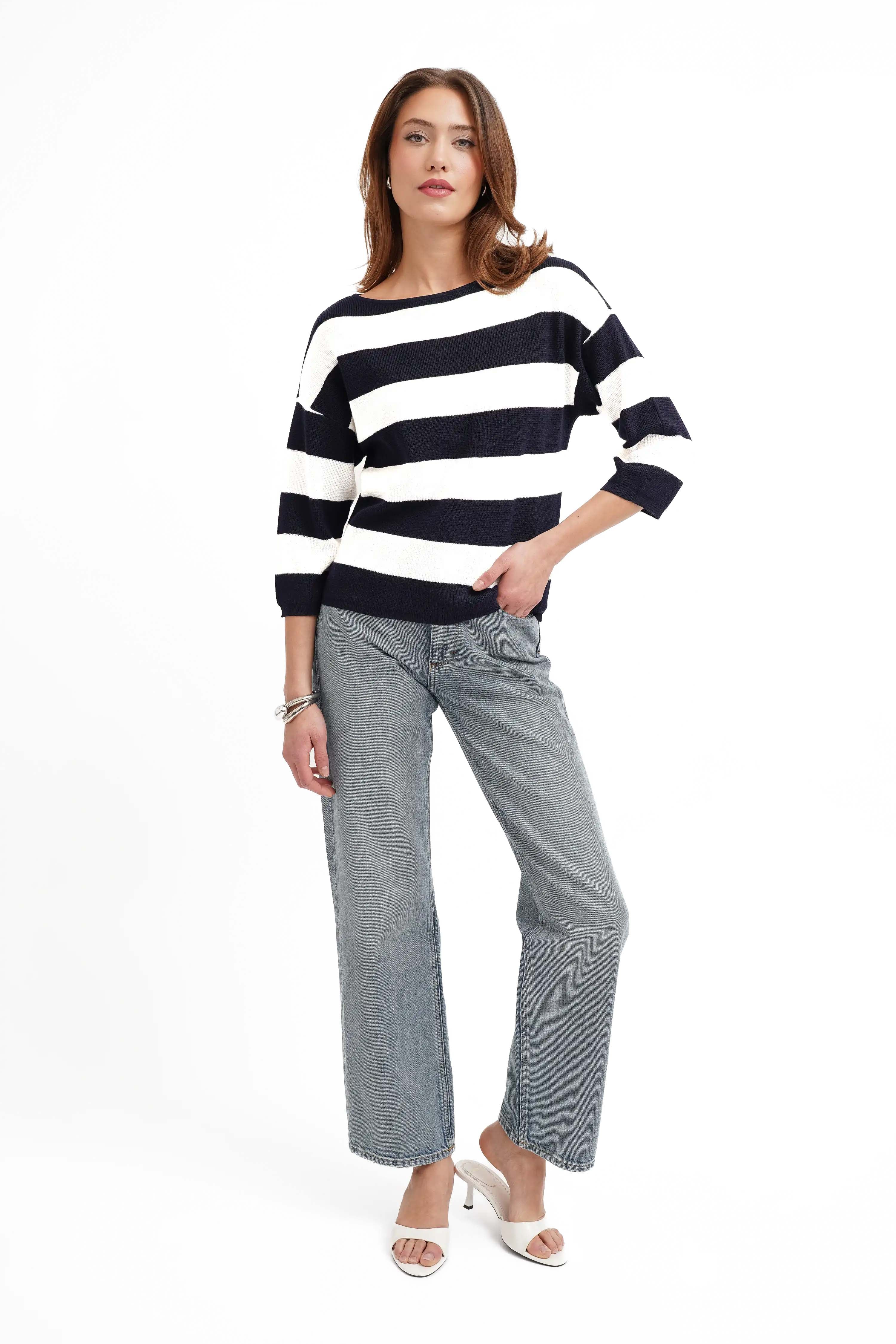 The Coastal Stripe Dolman - Image 3