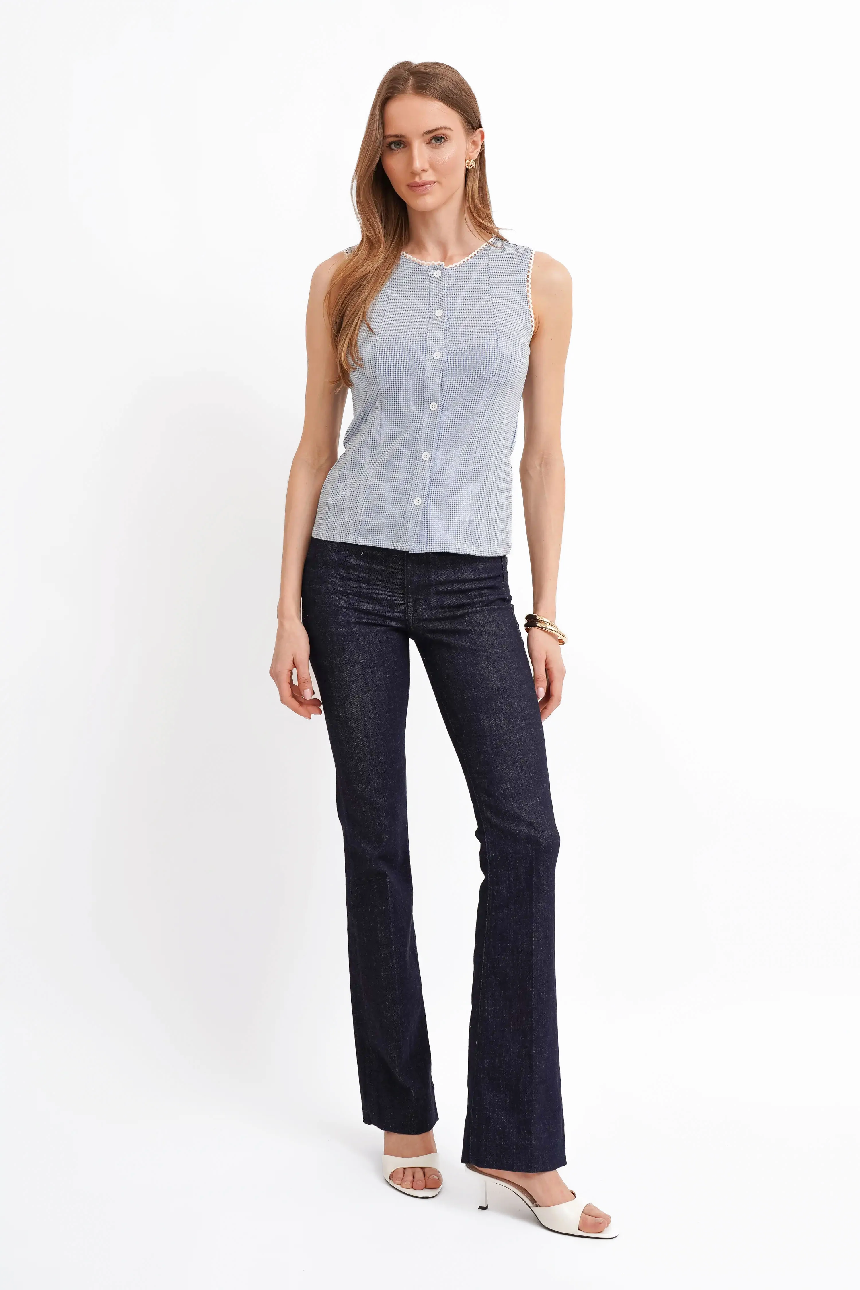 The Gingham Button Shell - Image 10
