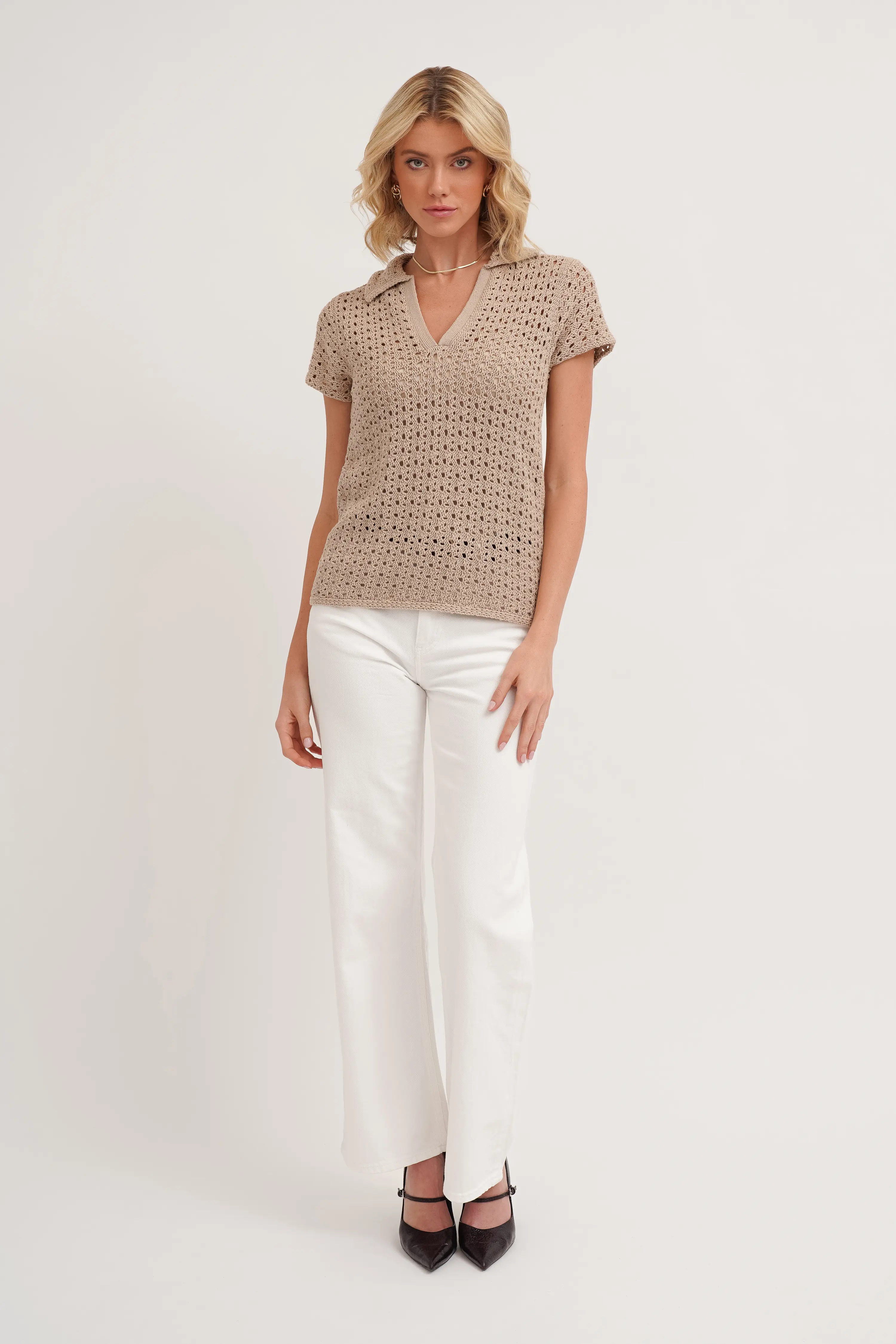 The Open Stitch Polo Knit - Image 3