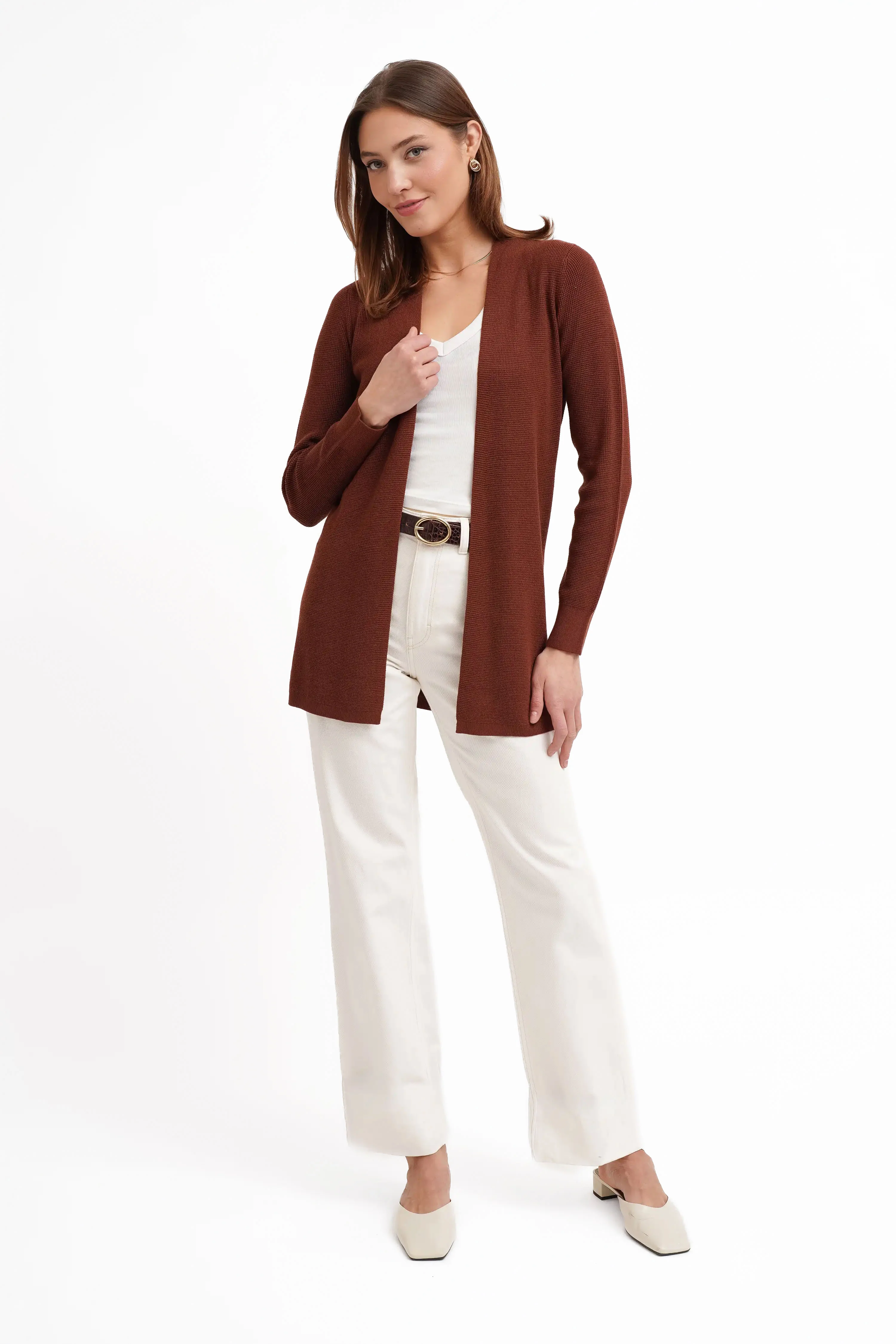 The Open Texture Long Cardigan - Image 2