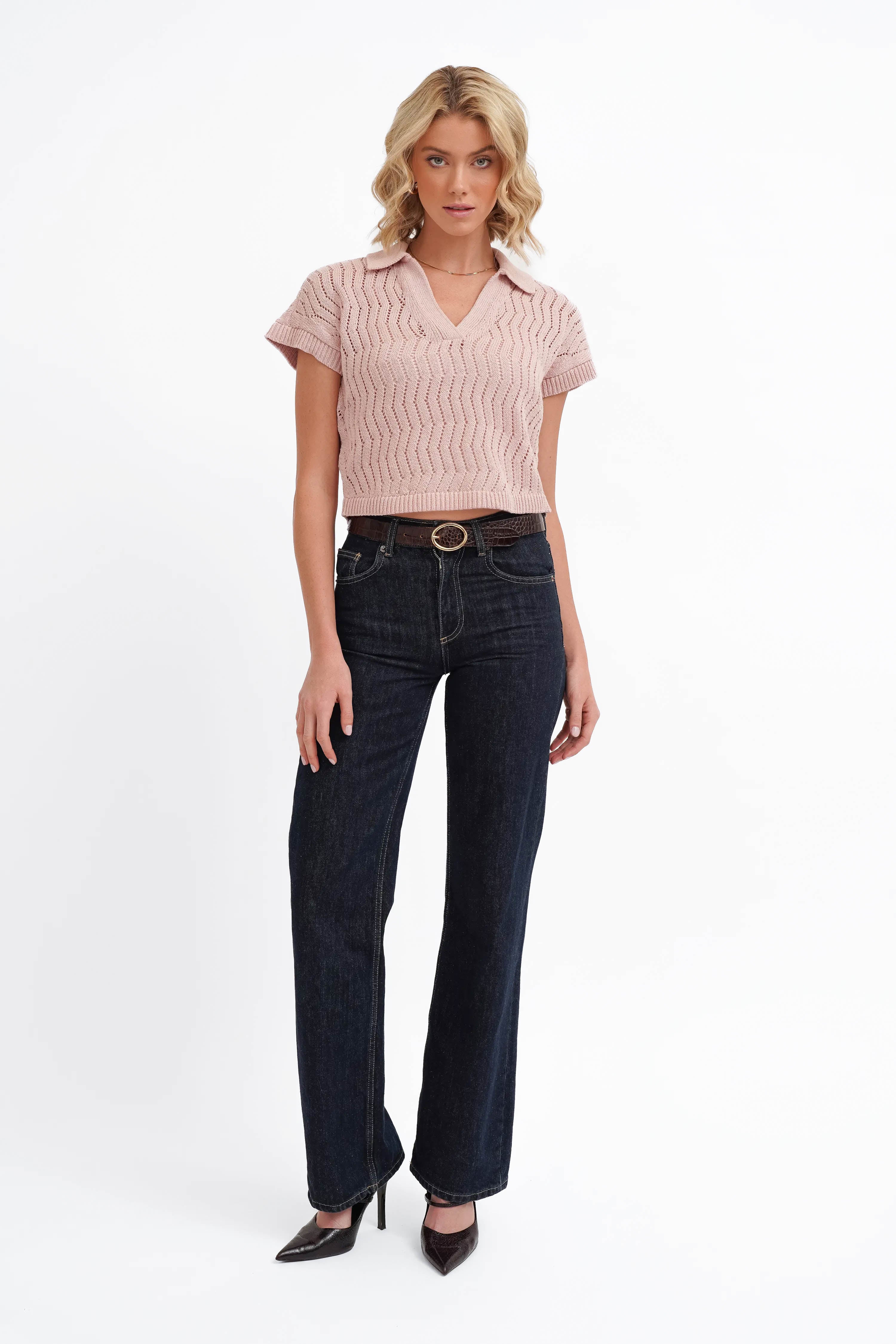 The Pointelle Polo Knit - Image 3