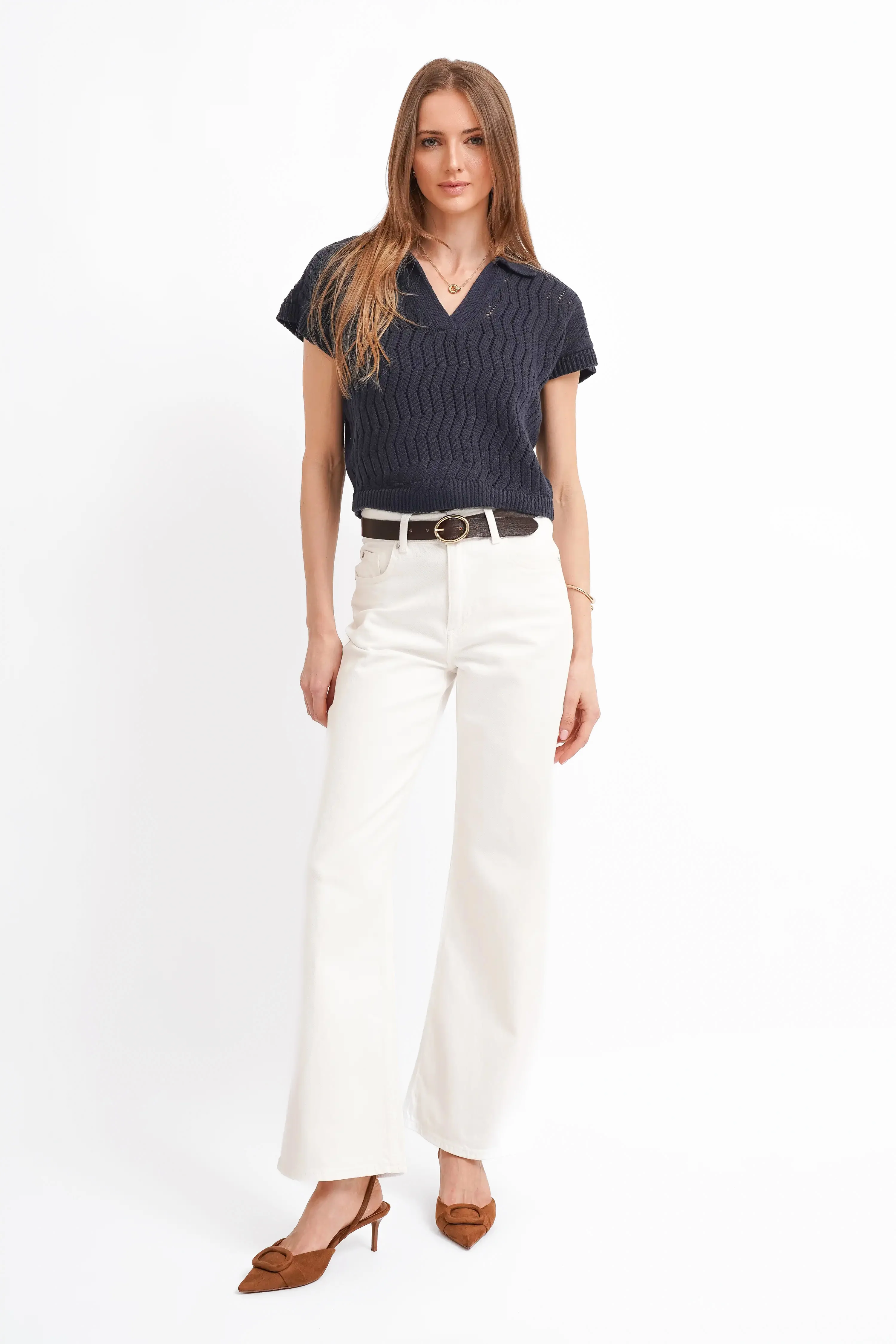 The Pointelle Polo Knit - Image 4