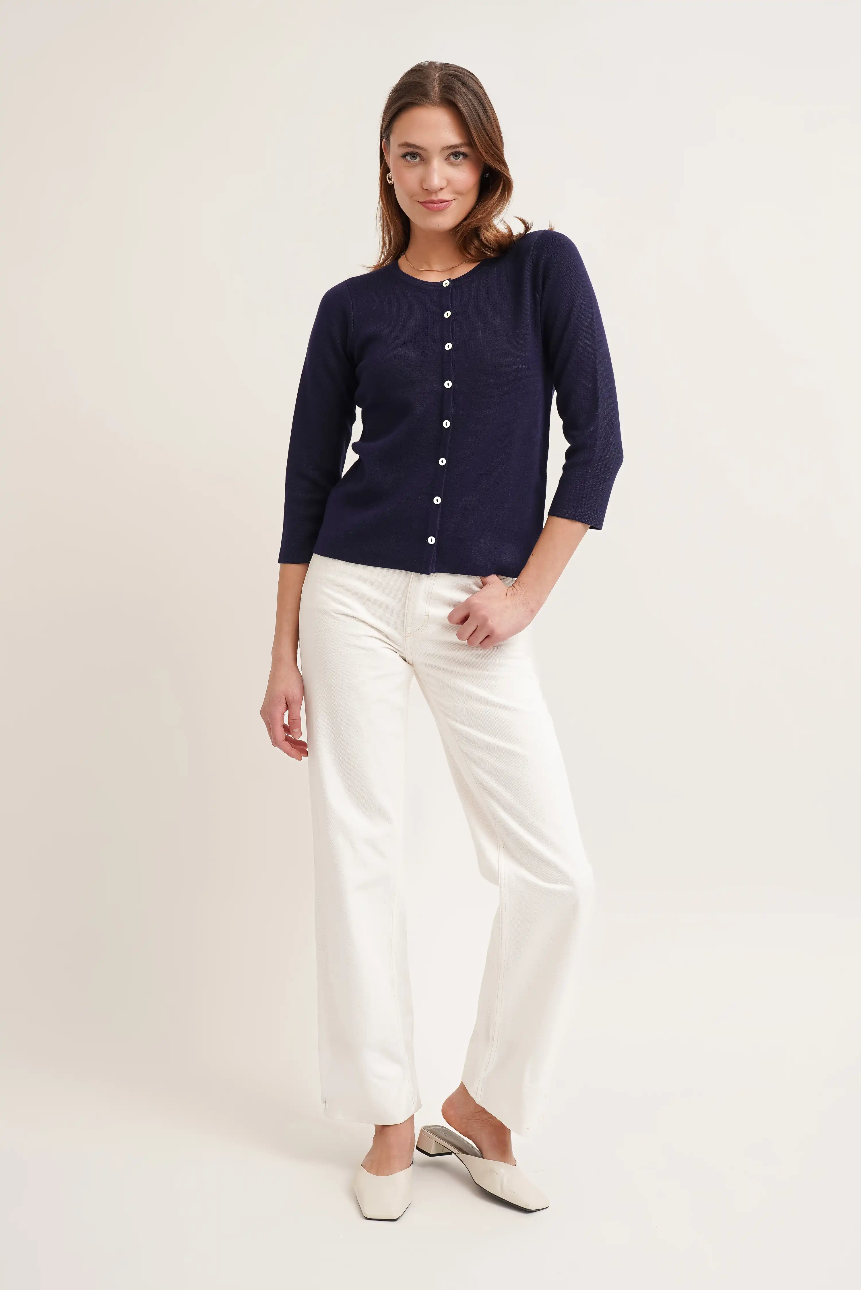 The Refined Button Cardigan - Image 2
