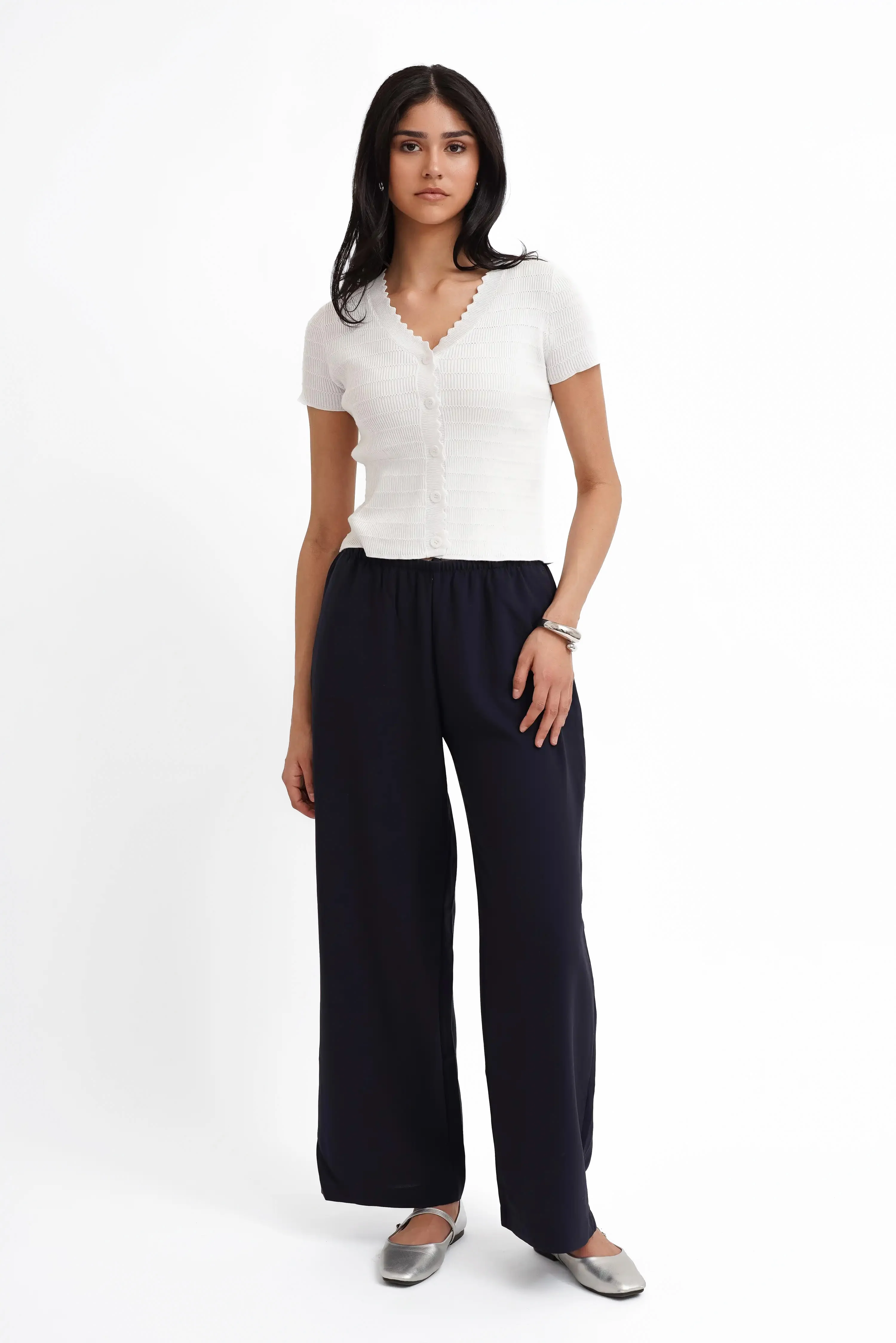The Scalloped V Cardigan