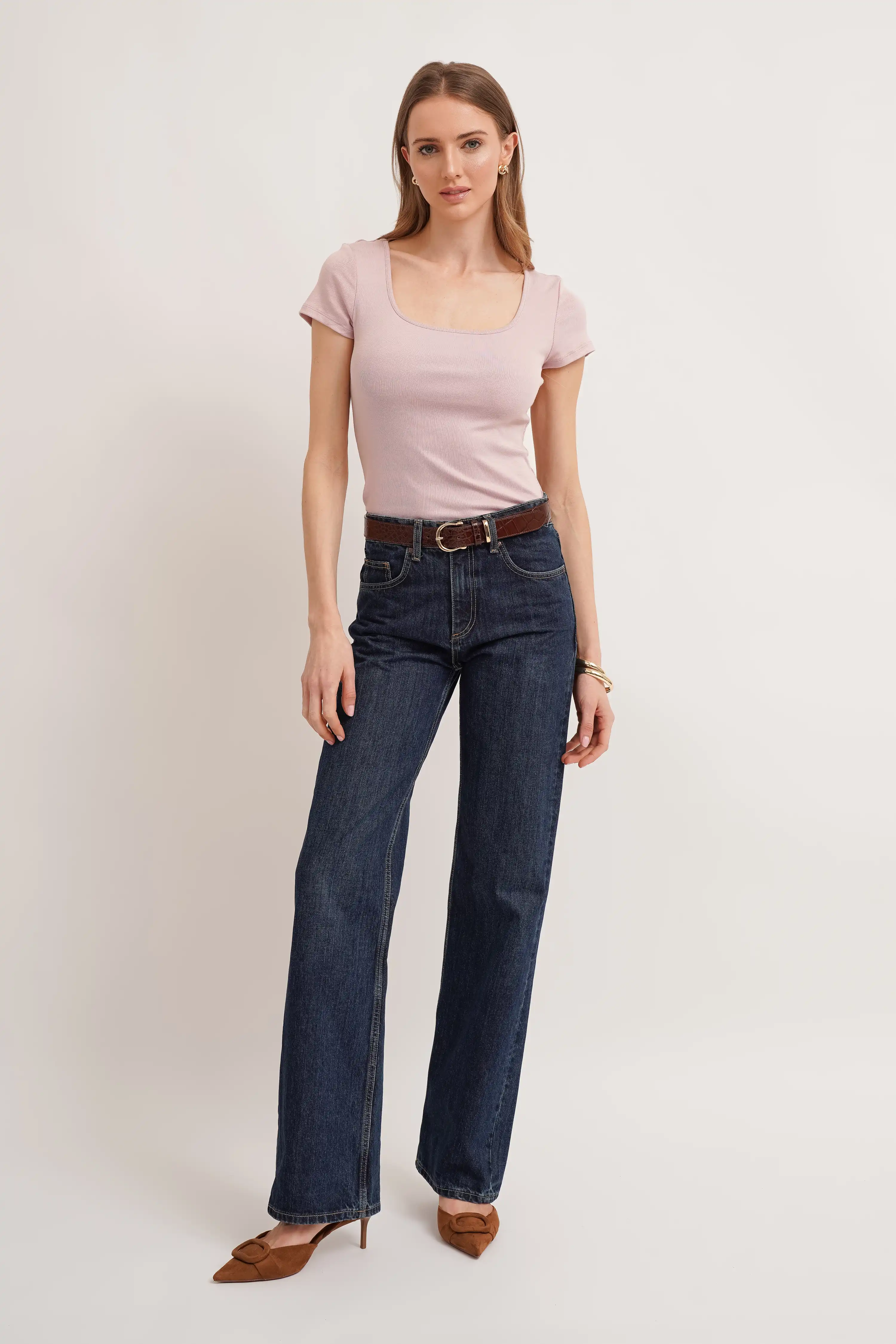 The Sculpted Scoop Neck Tee - Image 2