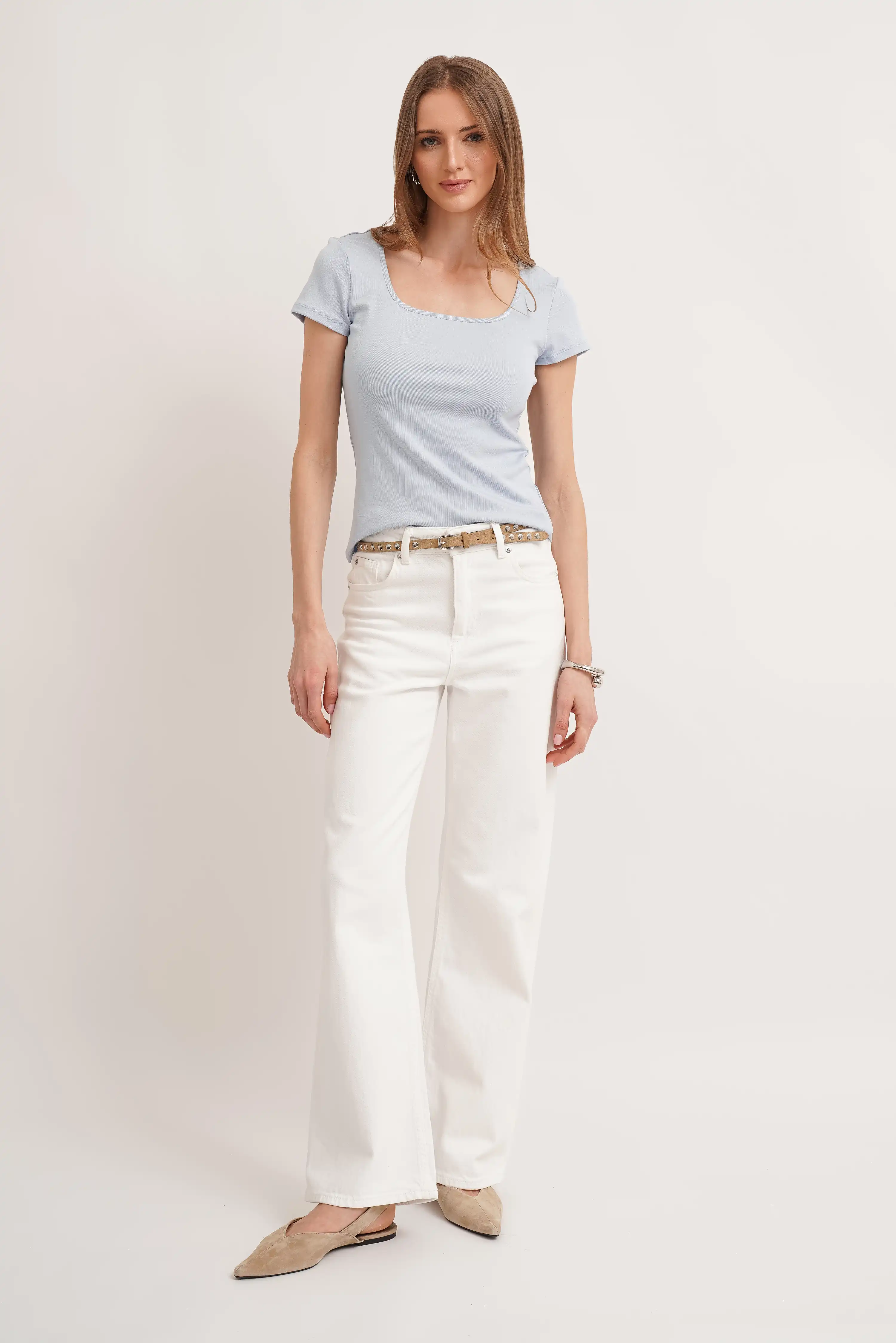 The Sculpted Scoop Neck Tee - Image 3