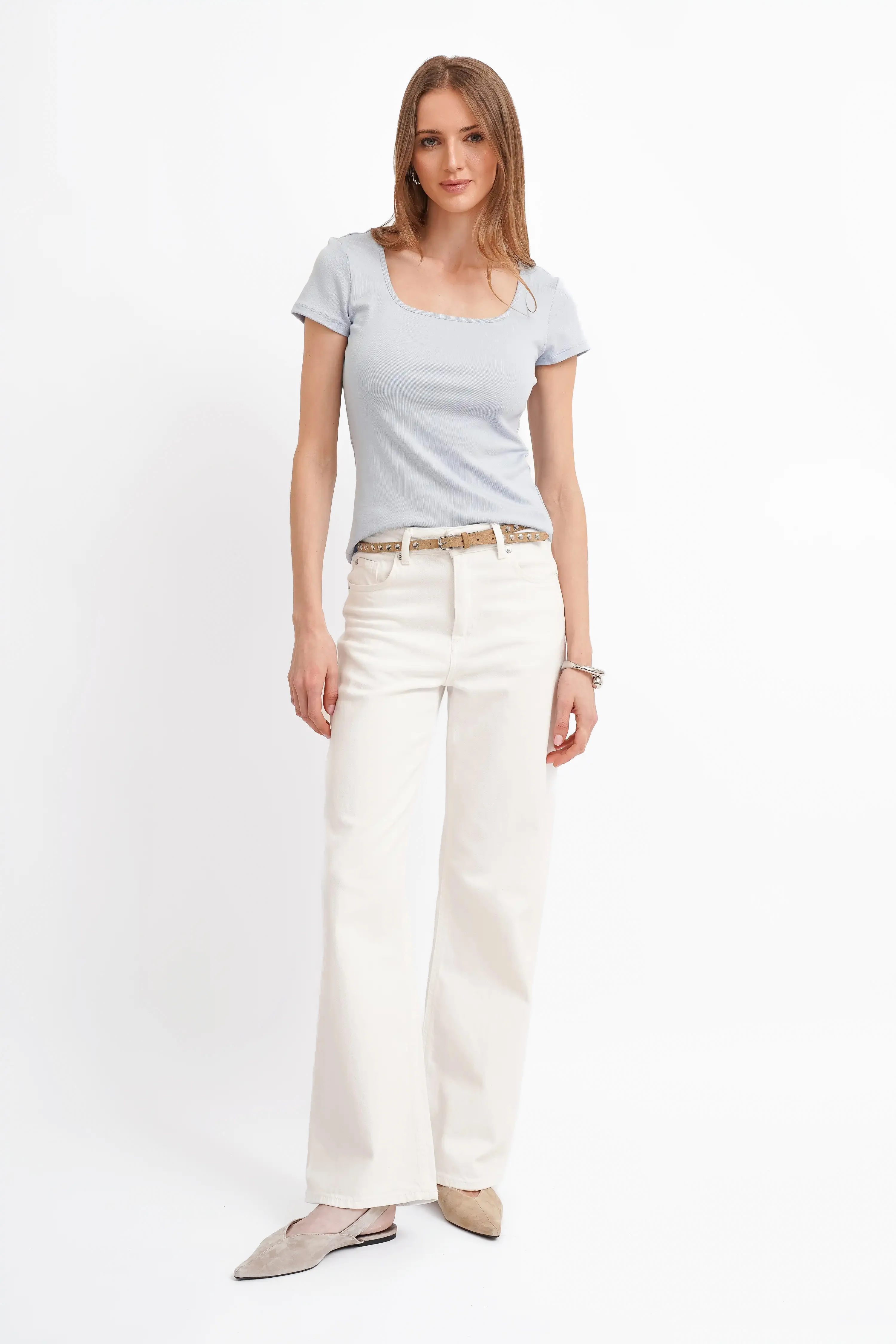 The Sculpted Scoop Neck Tee - Image 6