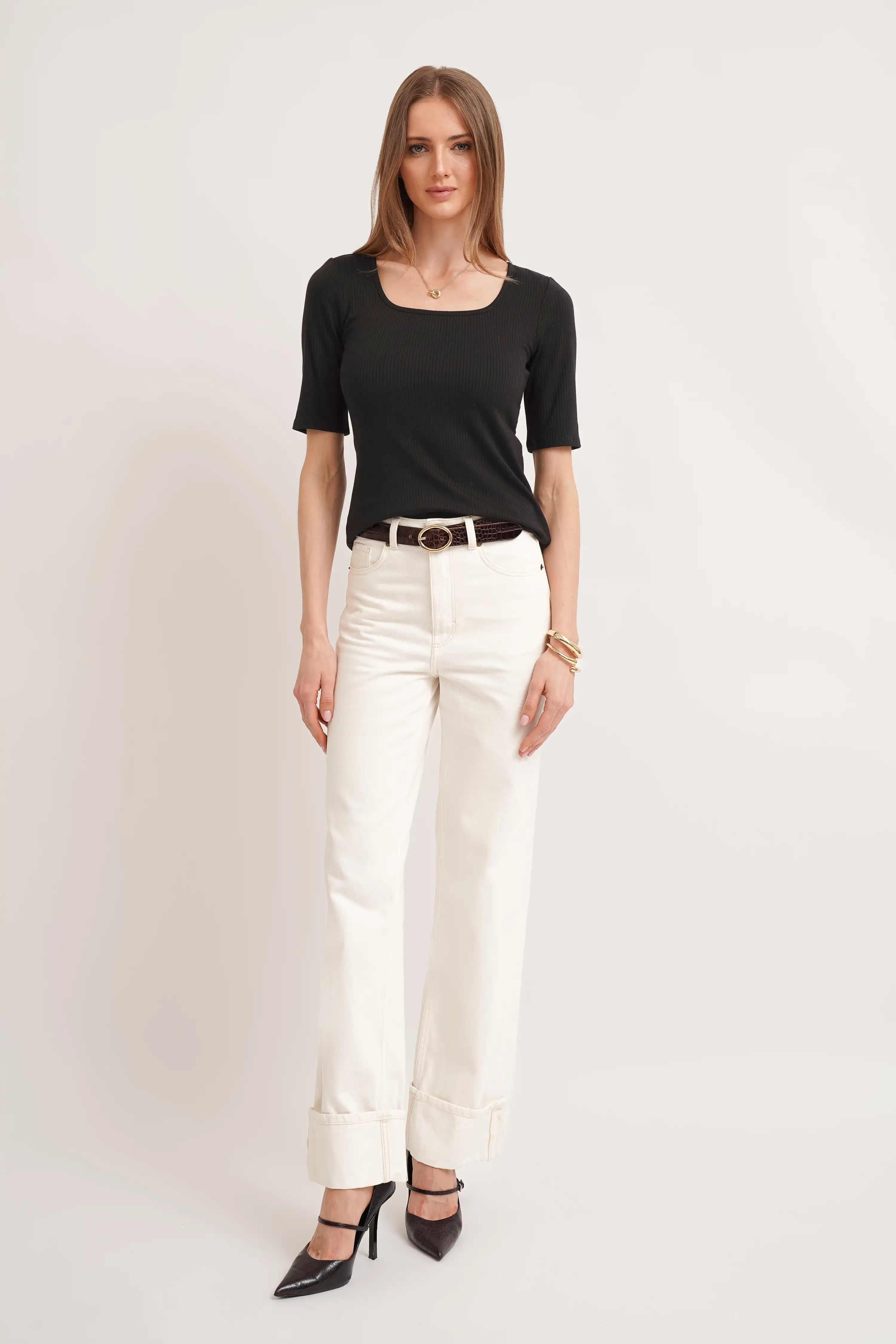 The Soft Square Neck Knit