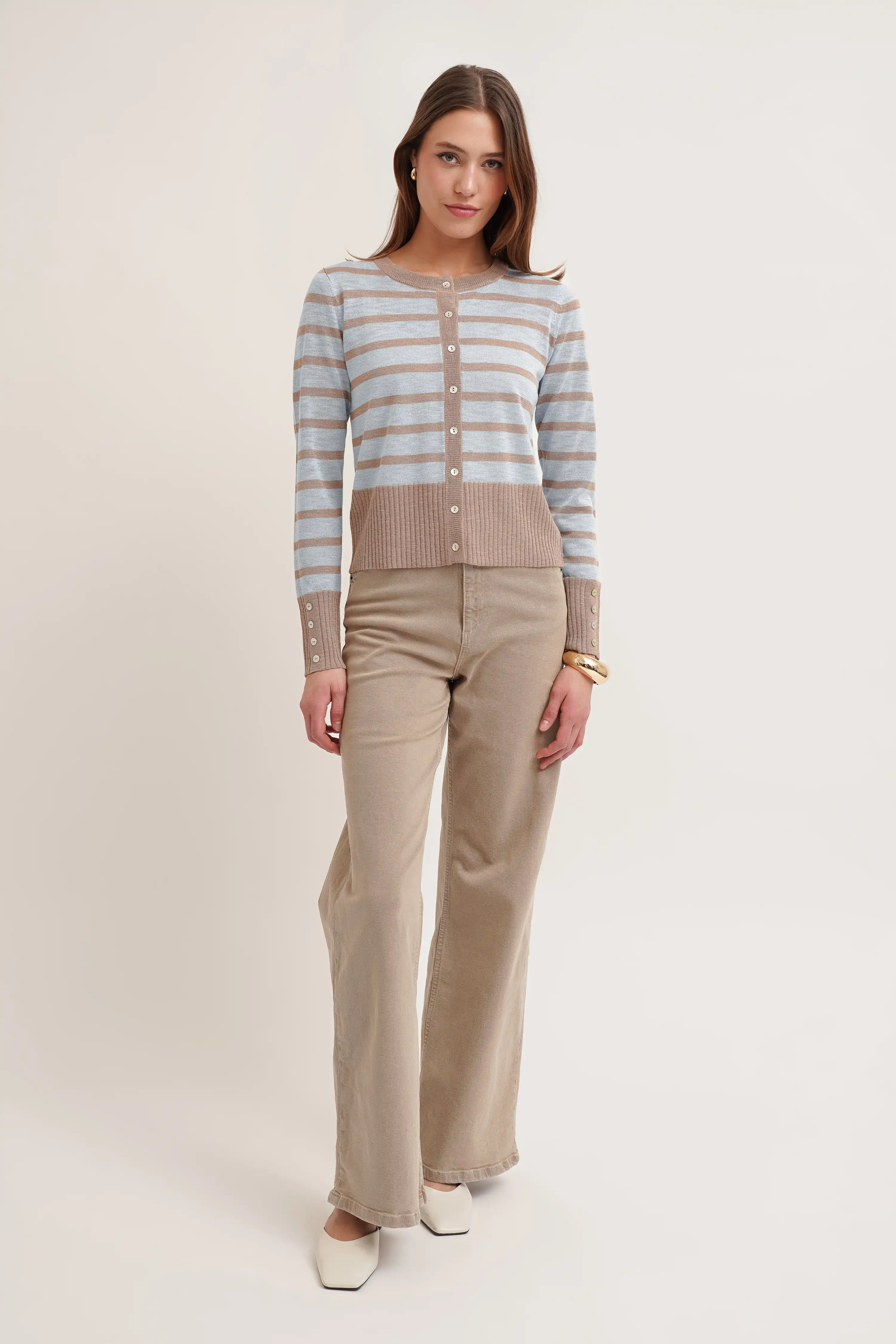 The Soft Stripe Cardigan - Image 2
