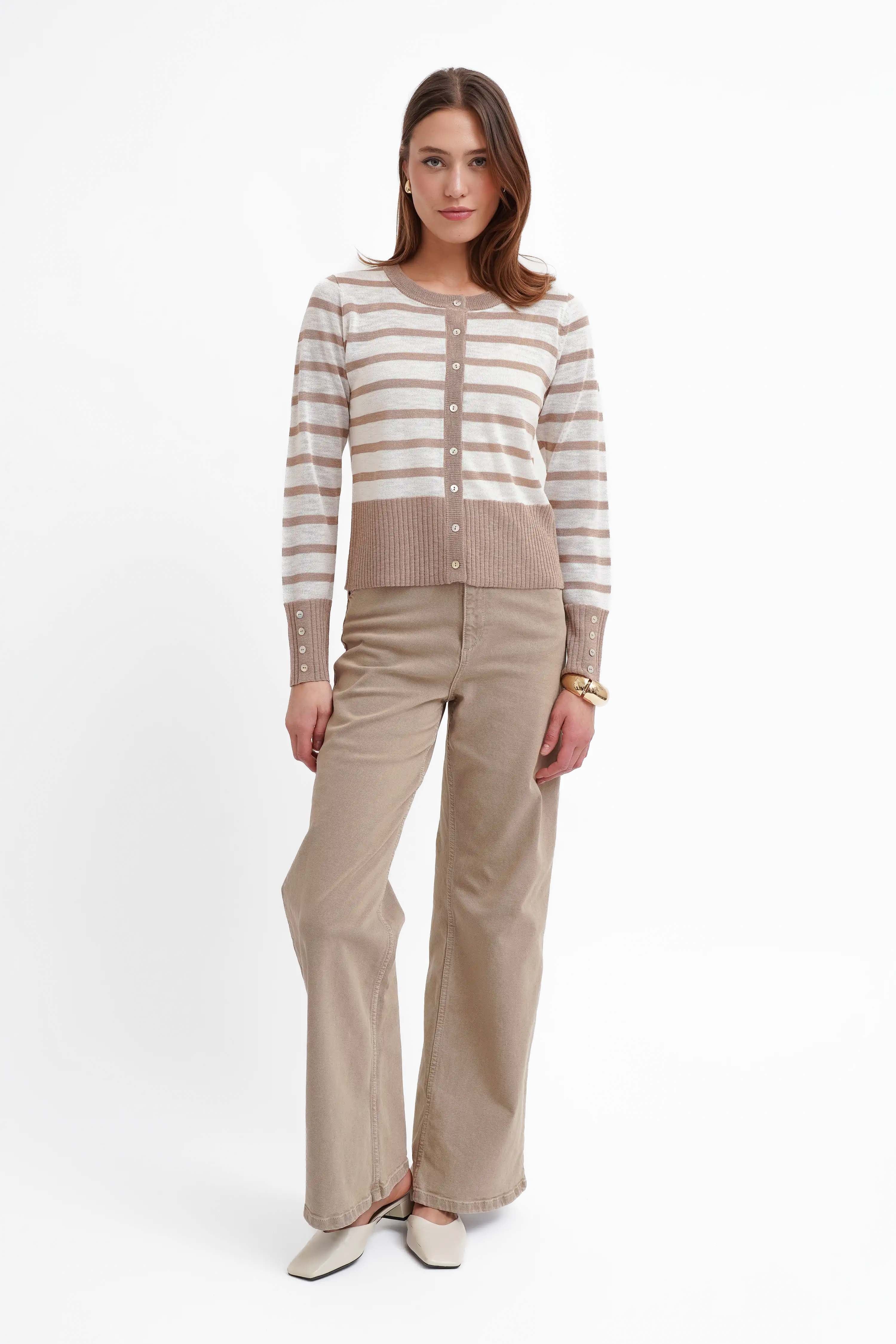 The Soft Stripe Cardigan - Image 3
