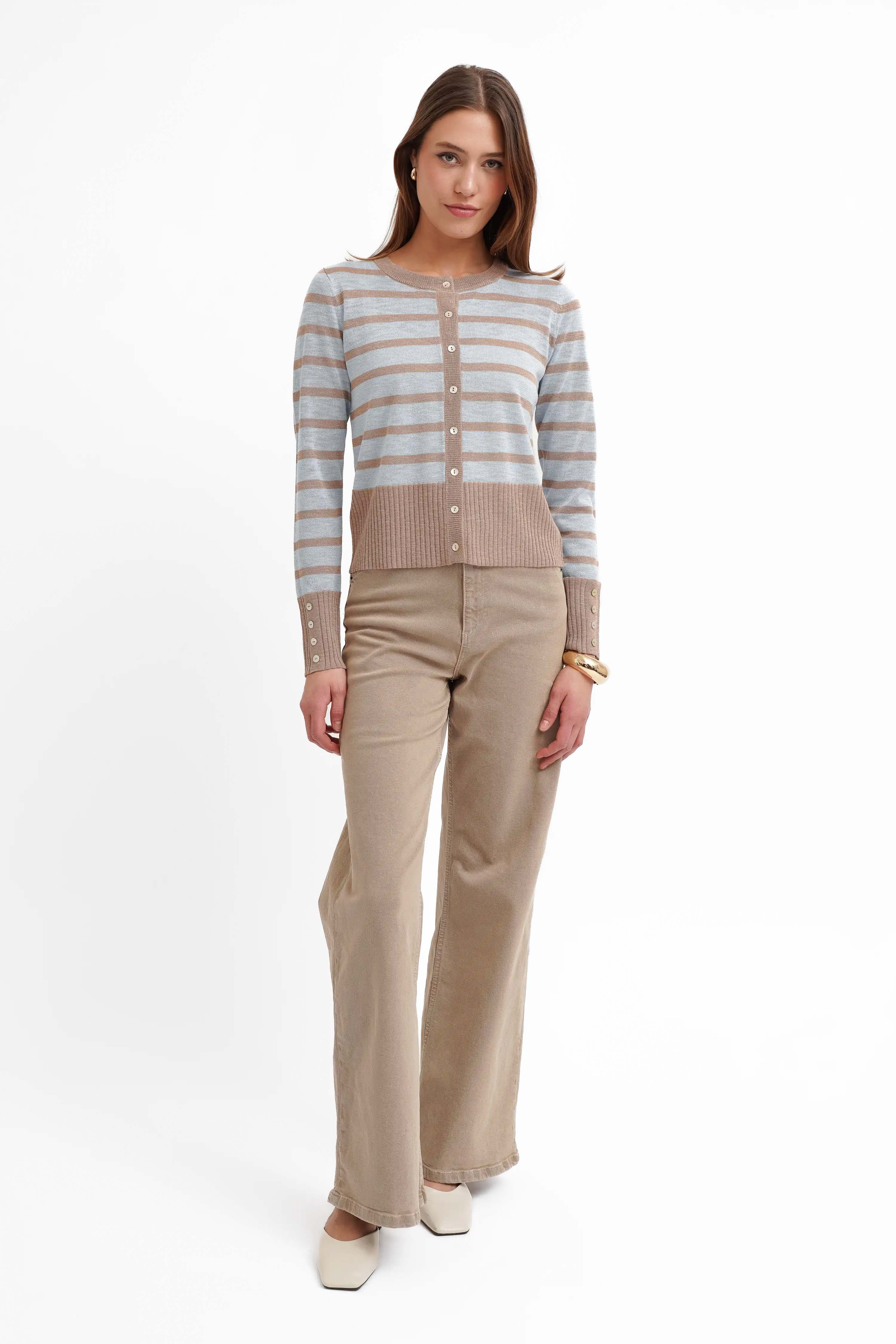 The Soft Stripe Cardigan - Image 4
