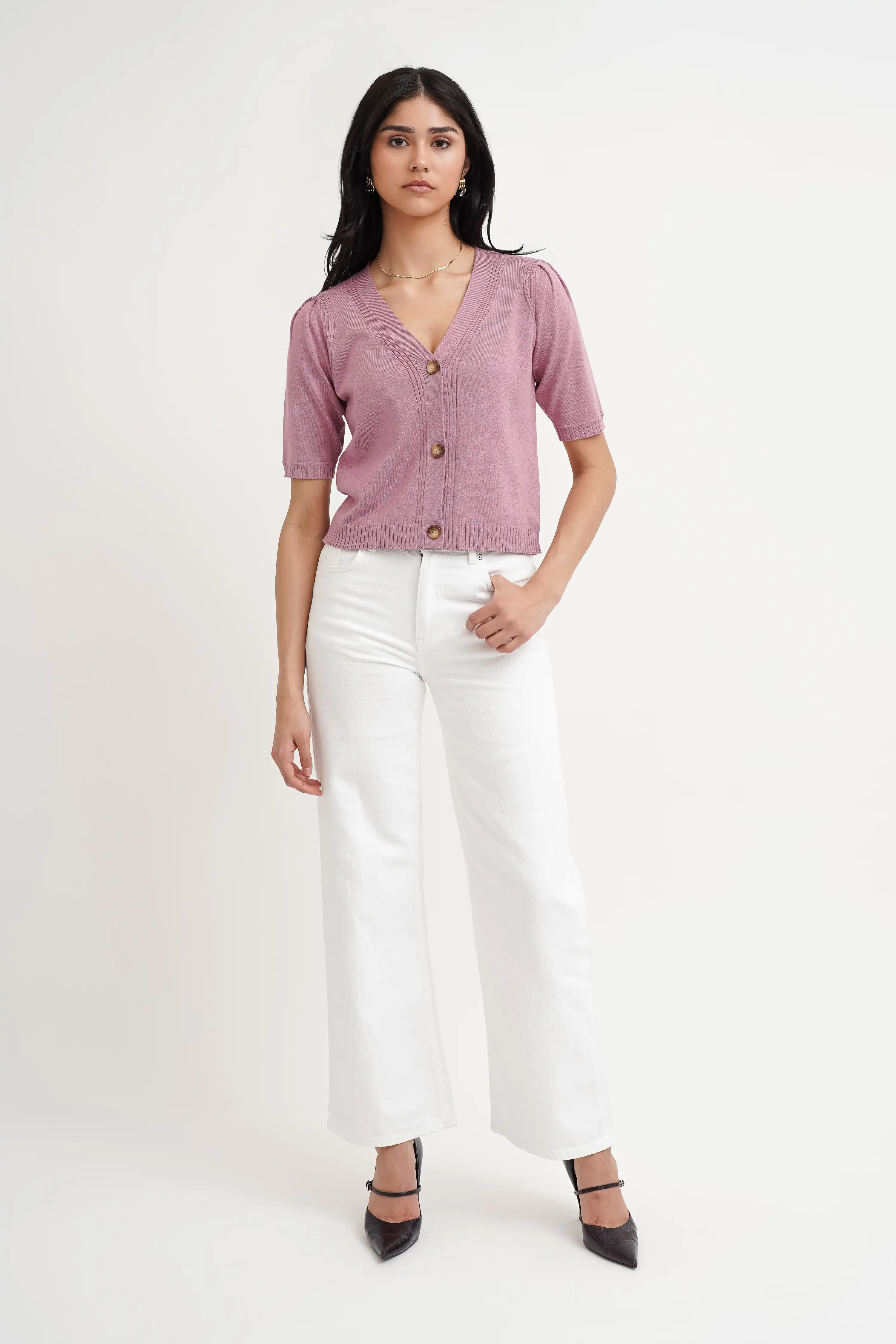 The Softline V-Neck Cardigan - Image 4