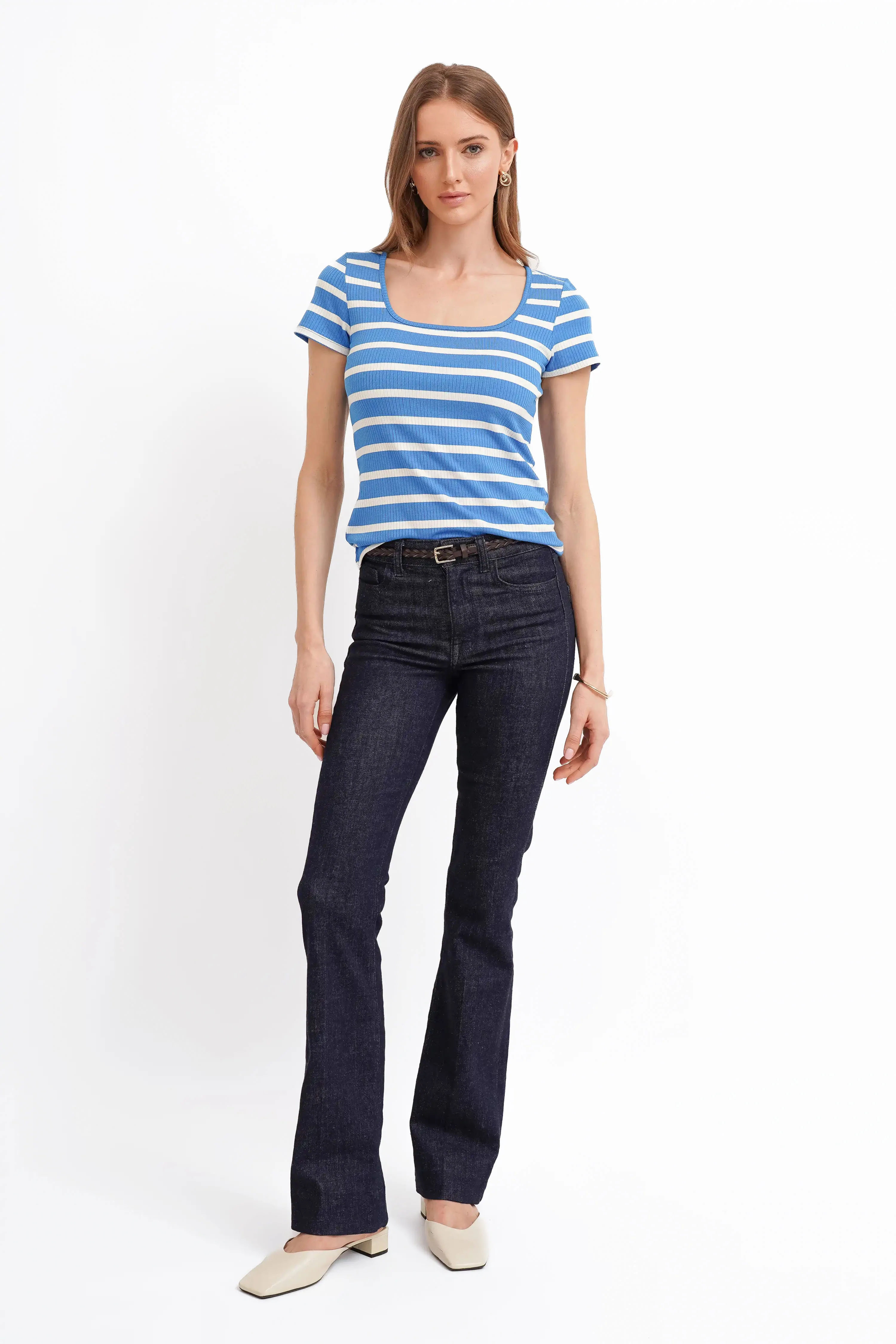 The Striped Square Neck Tee - Image 4