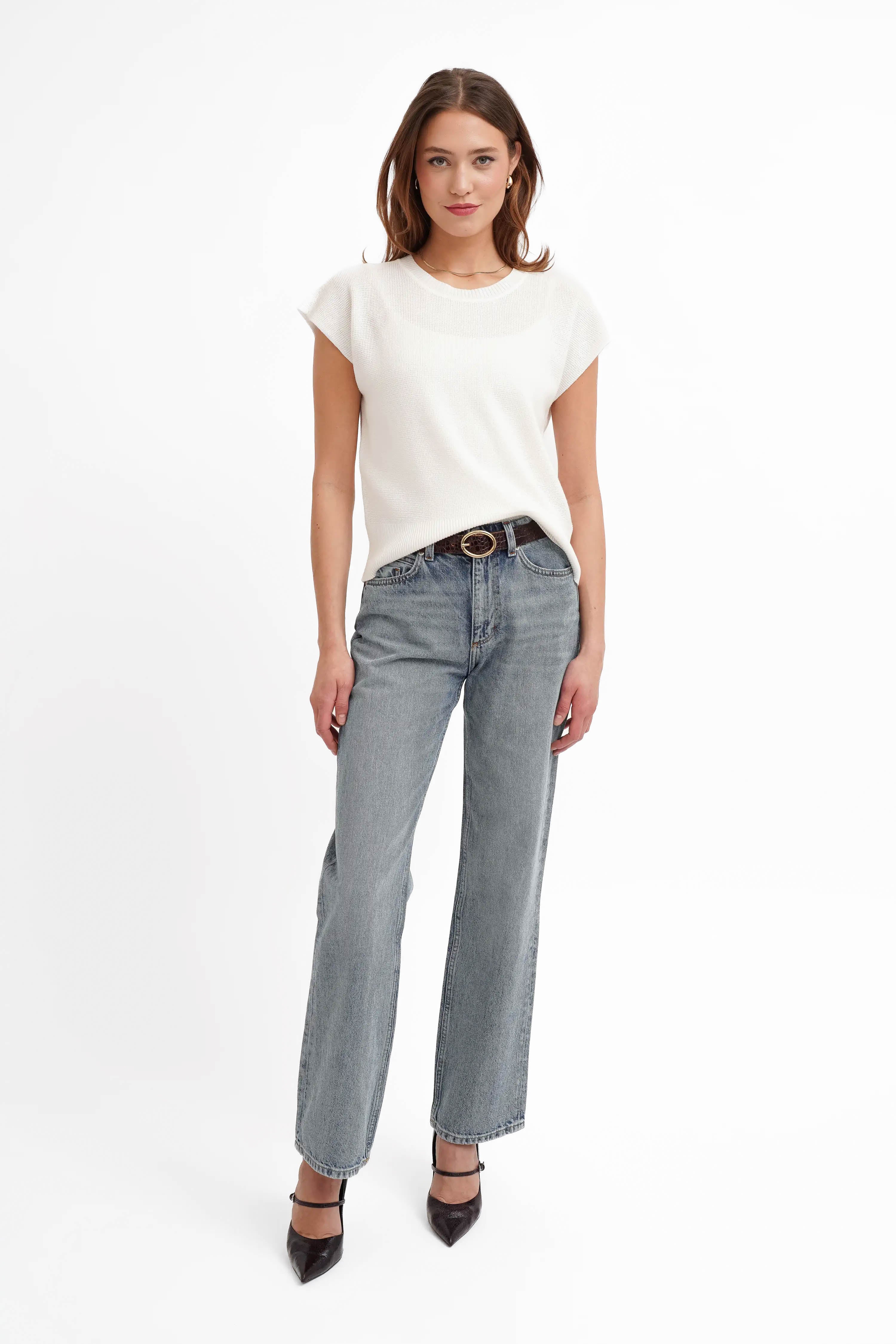The Structured Cap Sleeve Knit