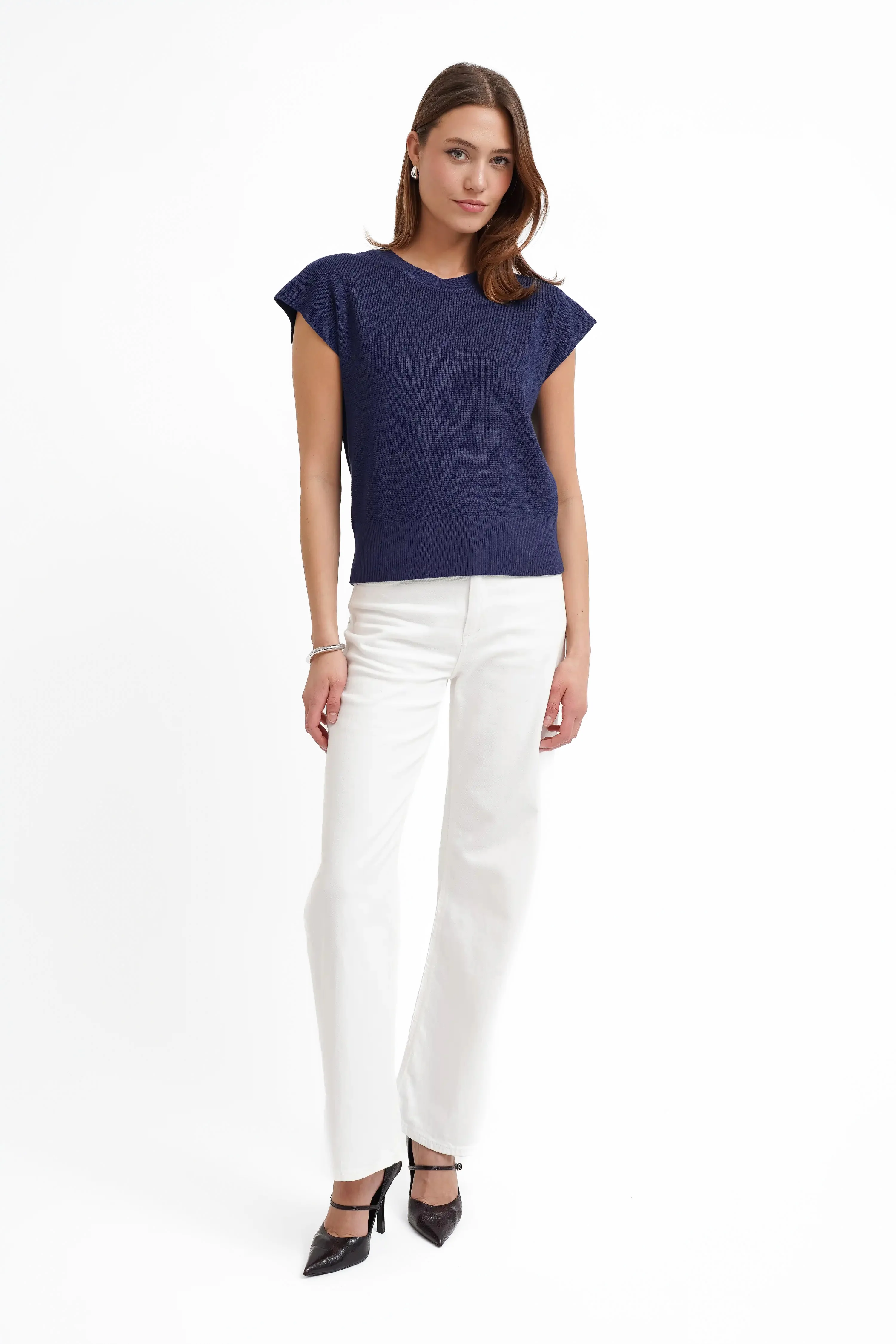 The Structured Cap Sleeve Knit - Image 2