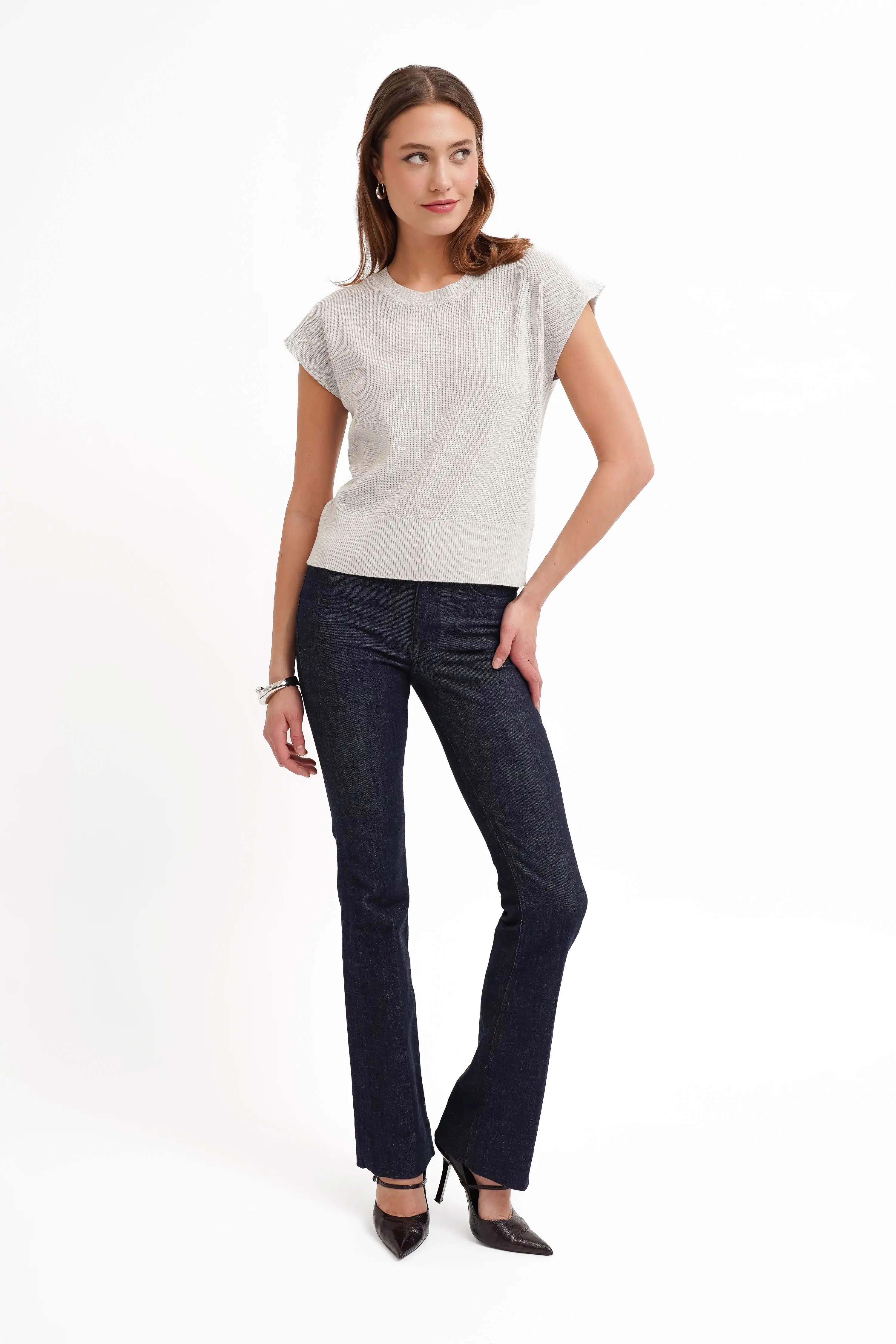 The Structured Cap Sleeve Knit - Image 3