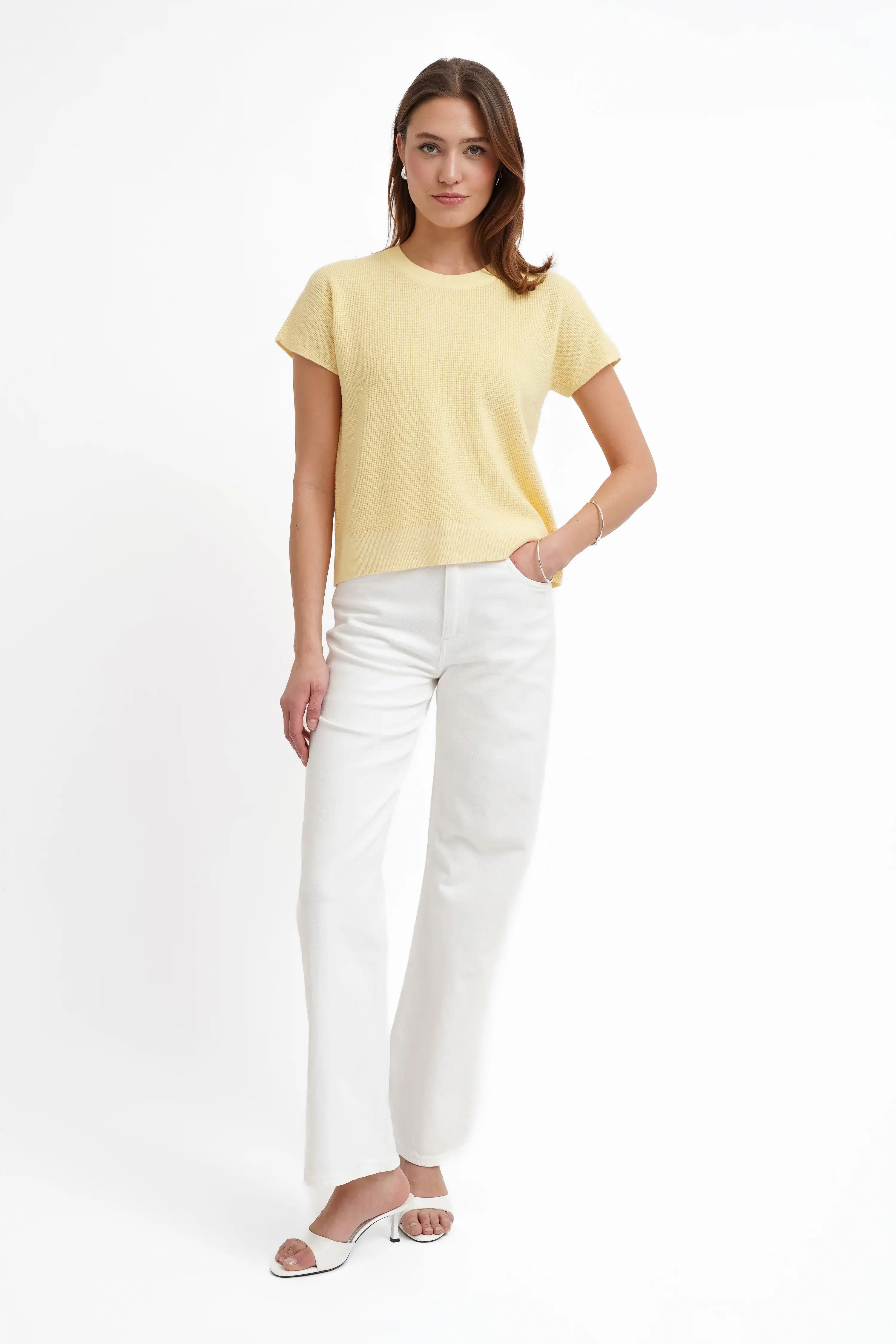 The Textured Boxy Knit Tee - Image 4