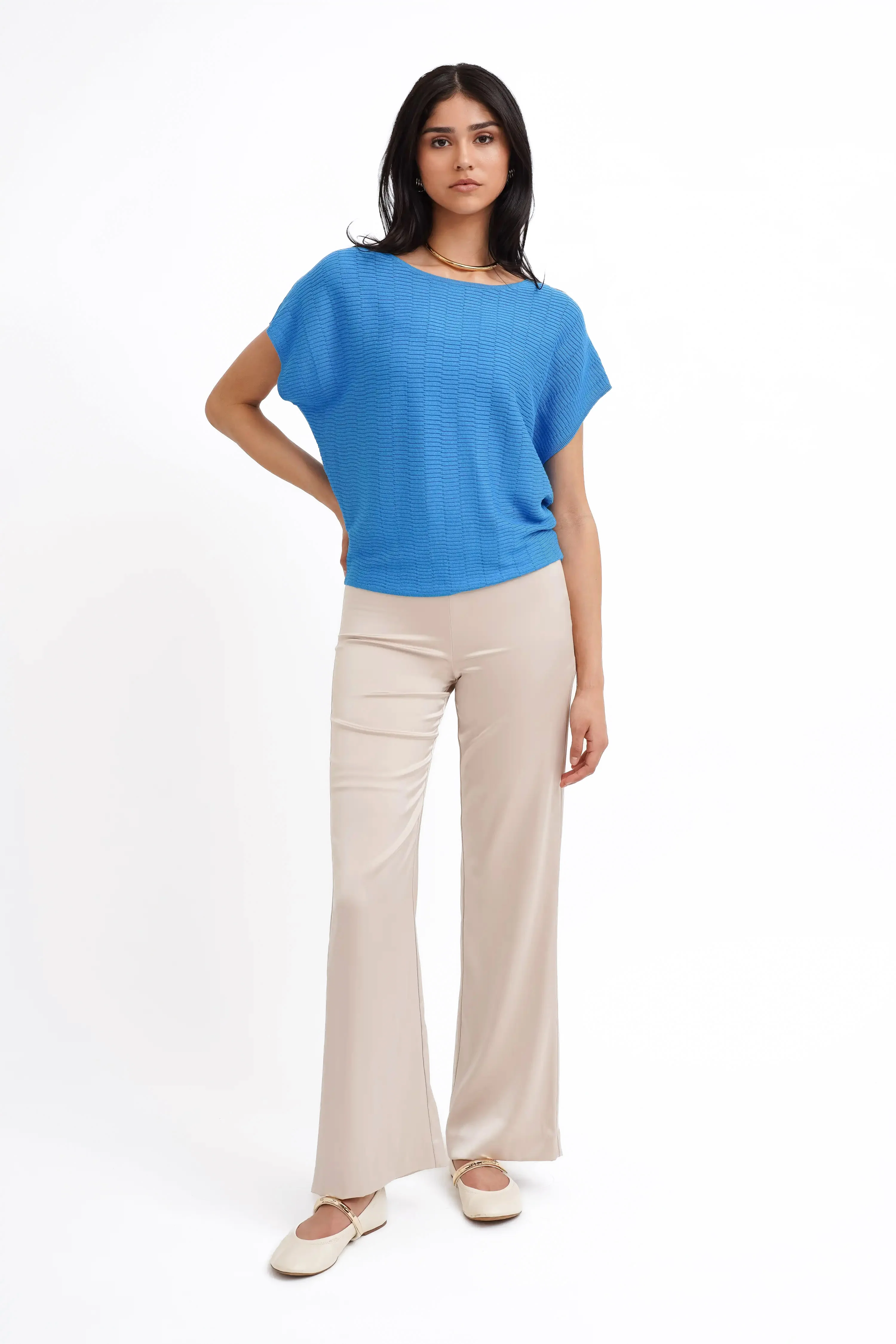 The Textured Dolman Knit Top