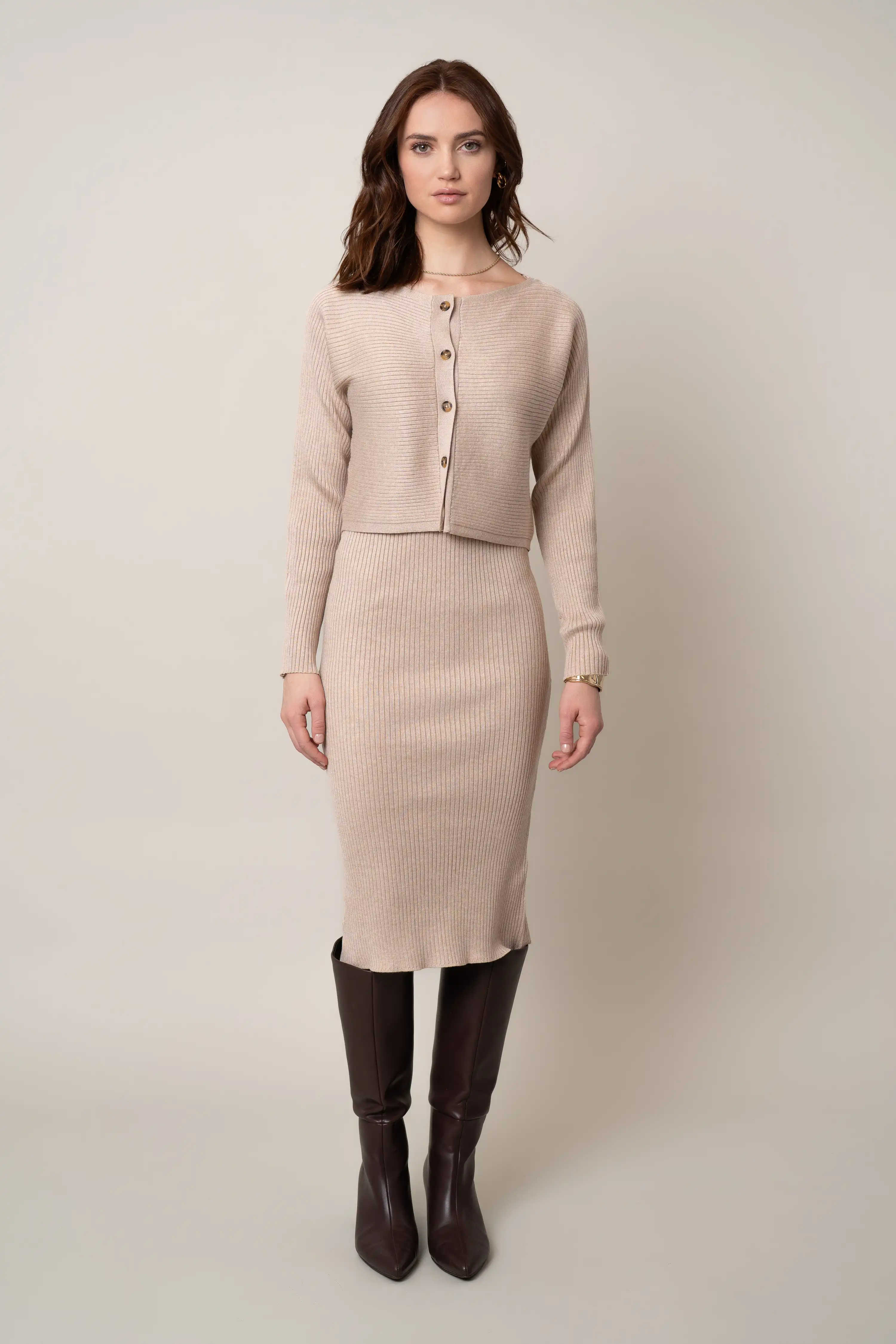 The Two-Piece Ribbed Dress Set - Image 4
