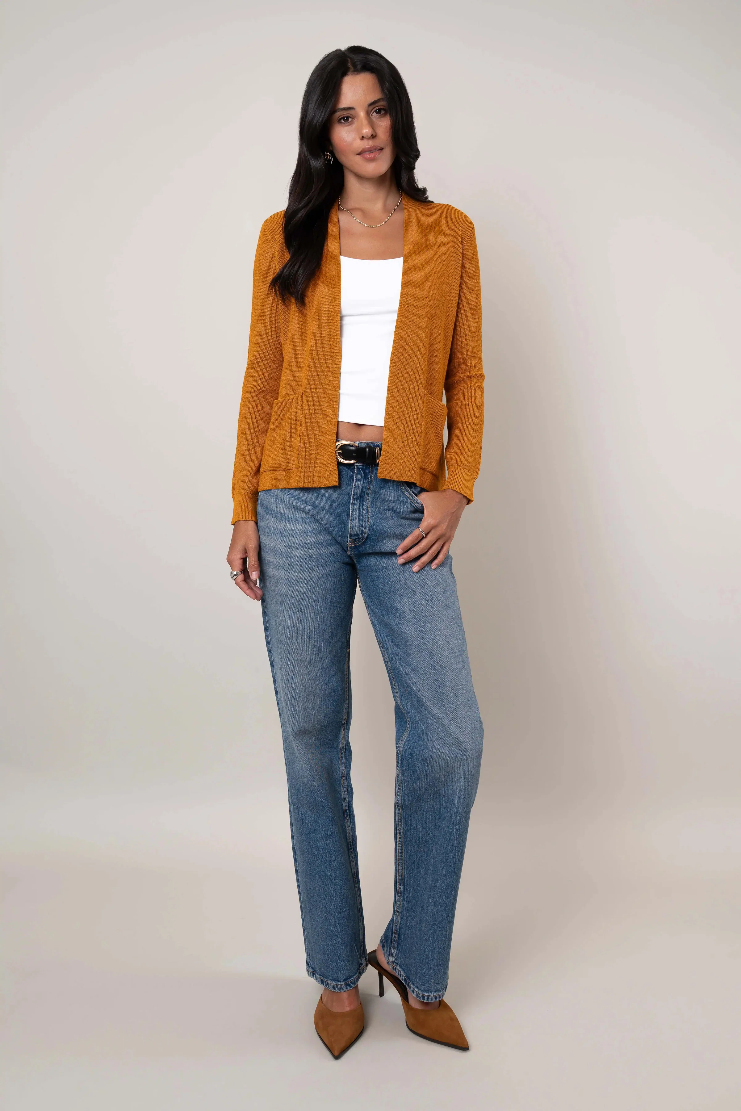 The Waffle Stitch Open Cardigan - Image 4
